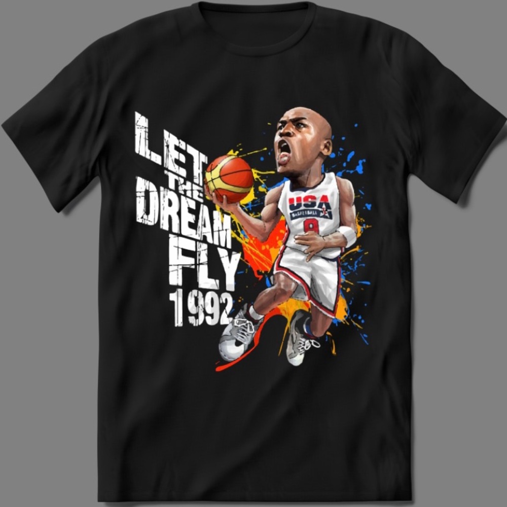USA OLYMPICS MJ #9 LET THE DREAM FLY QUALITY SHIRT
